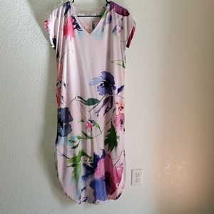 Women's boho floral print maxi dress